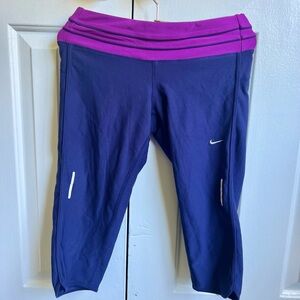 Nike Purple and Navy Capris